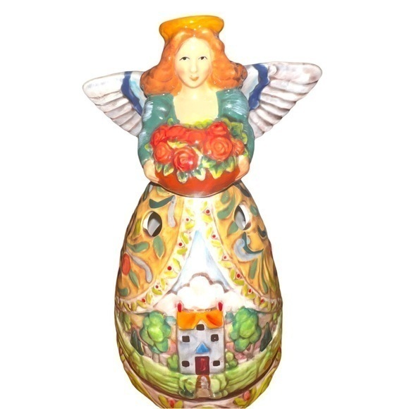Jim Shore Angels Four Seasons Votive Holder - Picture 1 of 8